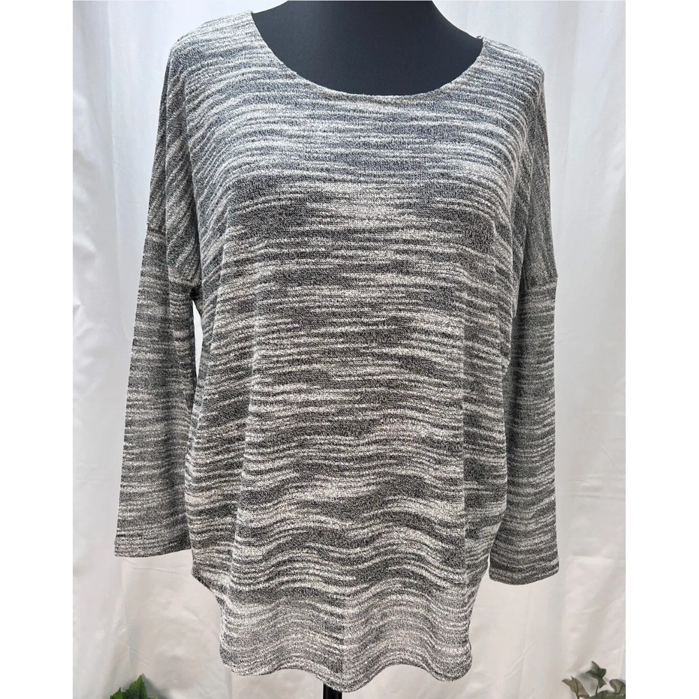 Olive and Oak Women Gray 3/4 Dolman Sleeve Top S -Gray heather Lightweight shirt
